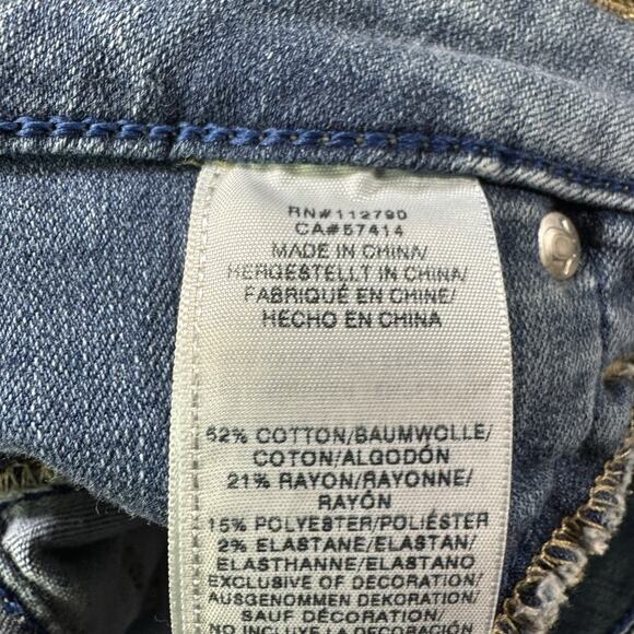 True Religion Super Skinny Knee Slit Blue Jeans Women's Size 28 - Picture 9 of 9